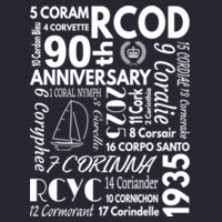 RCOD 90th Cotton Ladies Navy Polo Shirt Design